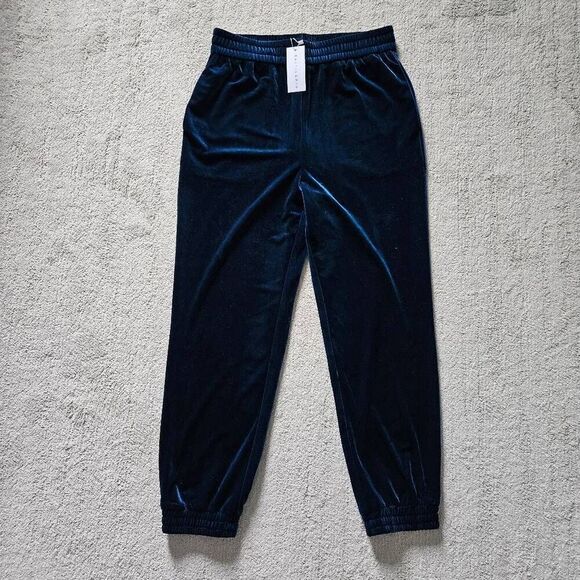 Baltic Born Pants - Baltic Born Archie Velvet Jogger Pants Size Medium in Navy Blue